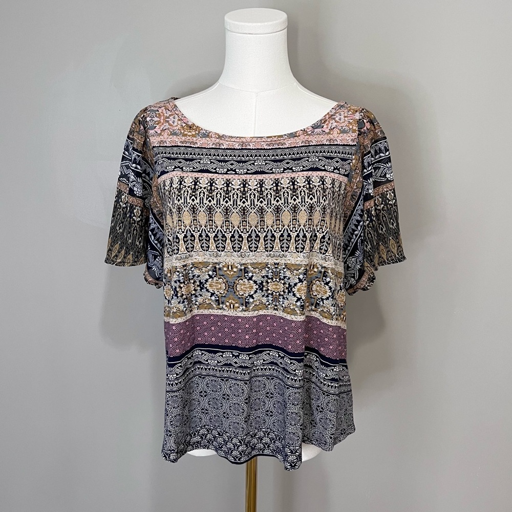 Lucky Brand Multicolor Patterned Top